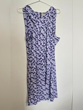 Michael Kors Purple Daisy Print Skirt